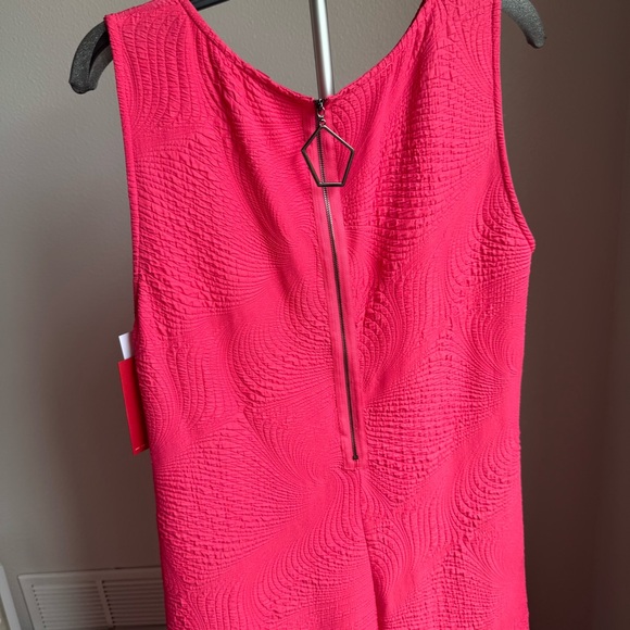 NWT IC Collection Wave Textured Knit Boat Neck Sleeveless A-Line Midi Dress Sz L - Picture 5 of 7